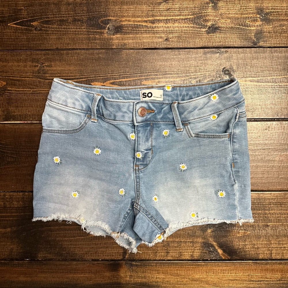 SO Blue Jean Shorts Distressed Cut-Off Style